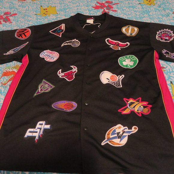 2004 NBA Los Angeles All Star Majestic Warm Shooting Shirt 3XL Team Logo Patches
